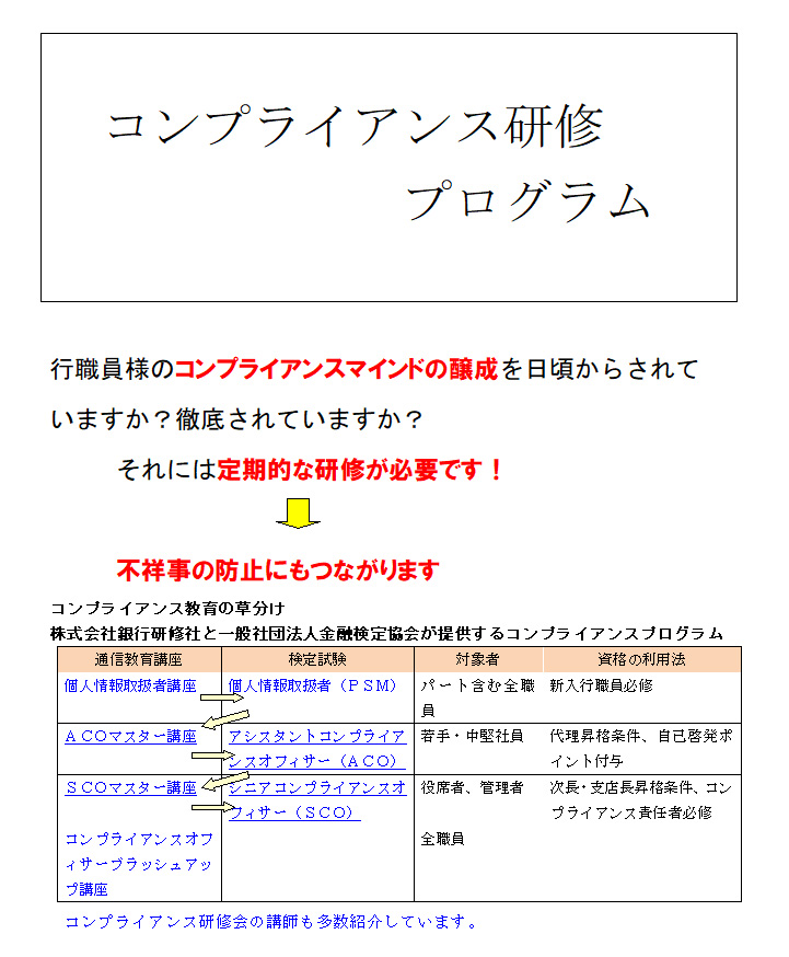 コンプライアンス研修プログラム